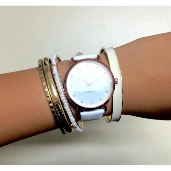 10 Styles Maxi Crystal Watch Leather Band- Interchangeable Genuine Leather Strap - Picture 1 of 2